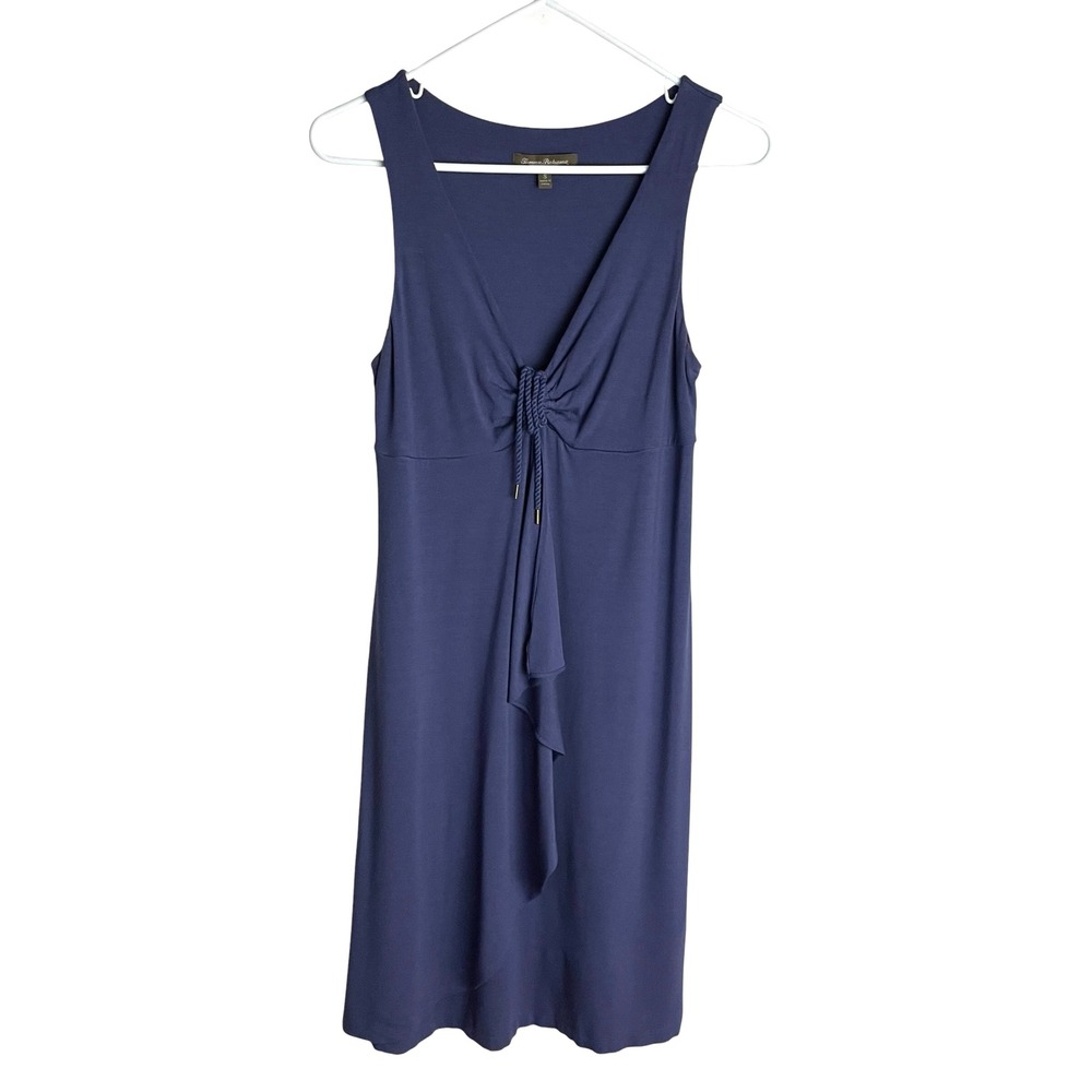 Tommy‎ Bahama Womens Faux Wrap Dress Size S Blue Sleeveless V Neck Resortwear